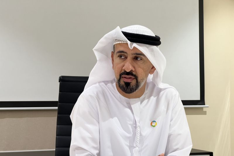 Chief Operating Officer (COO) Masdar Abdulaziz Alobaidli Chief Operating Officer (COO) Masdar Abdulaziz Alobaidli memberi keterangan ketika ditemui di Abu Dhabi, Uni Emirat Arab, Senin (13/1/2025). ANTARA/Putu Indah Savitri